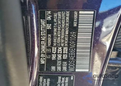 2014 Mercedes-Benz Cla 250 from USA, damaged, VIN WDDSJ4EB6EN091069